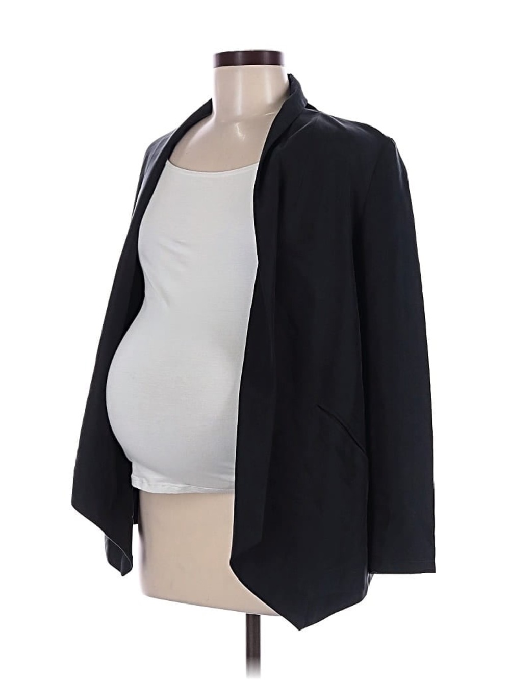 Hatch Black Open-Front Maternity Blazer